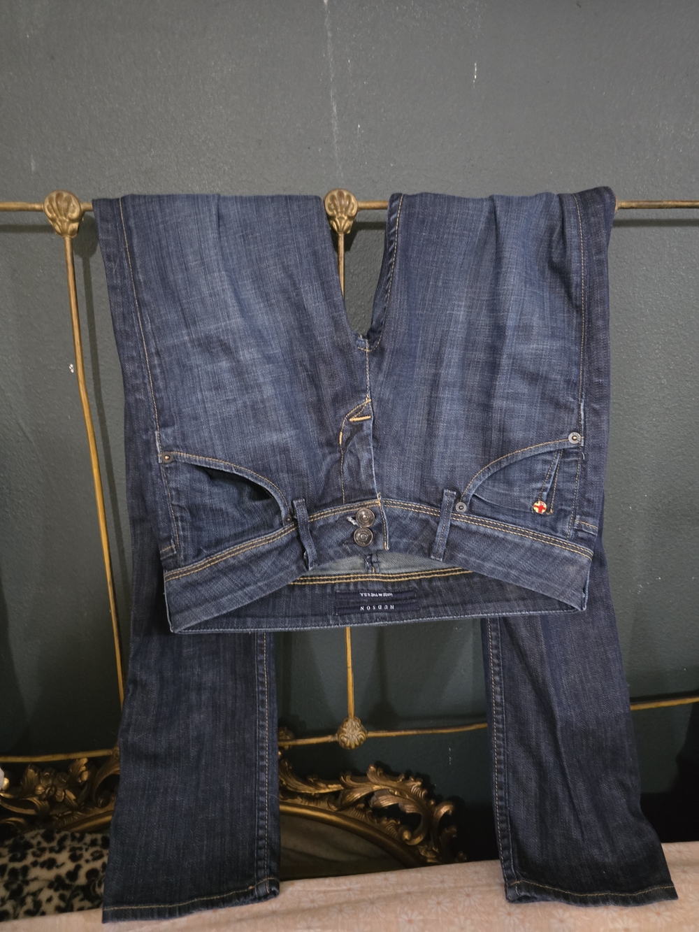 Hudson Jeans Straight Leg Dark Blue Denim